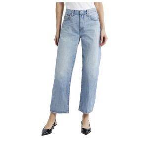 NWT Pistola Lexi Bowie Bowed Mid Rise Relaxed Straight Jeans 29P Petite Baggy